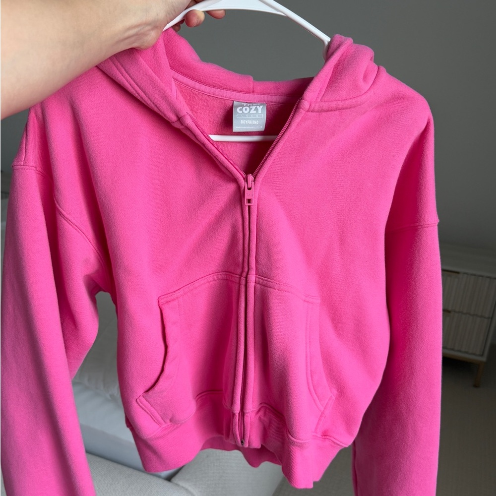 Aritzia Cozy Fleece Boyfriend Boxy Zip Hoodie